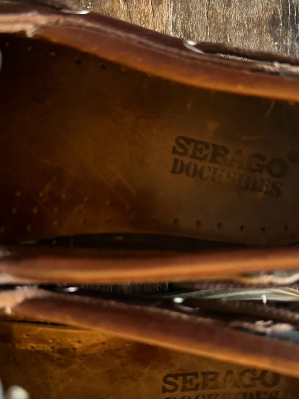 Sebago Boat Shoes Men 9 Brown Like New Docksides Leather 50785